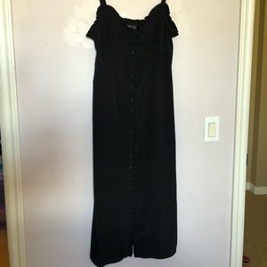 Black Topshop ruffle dress